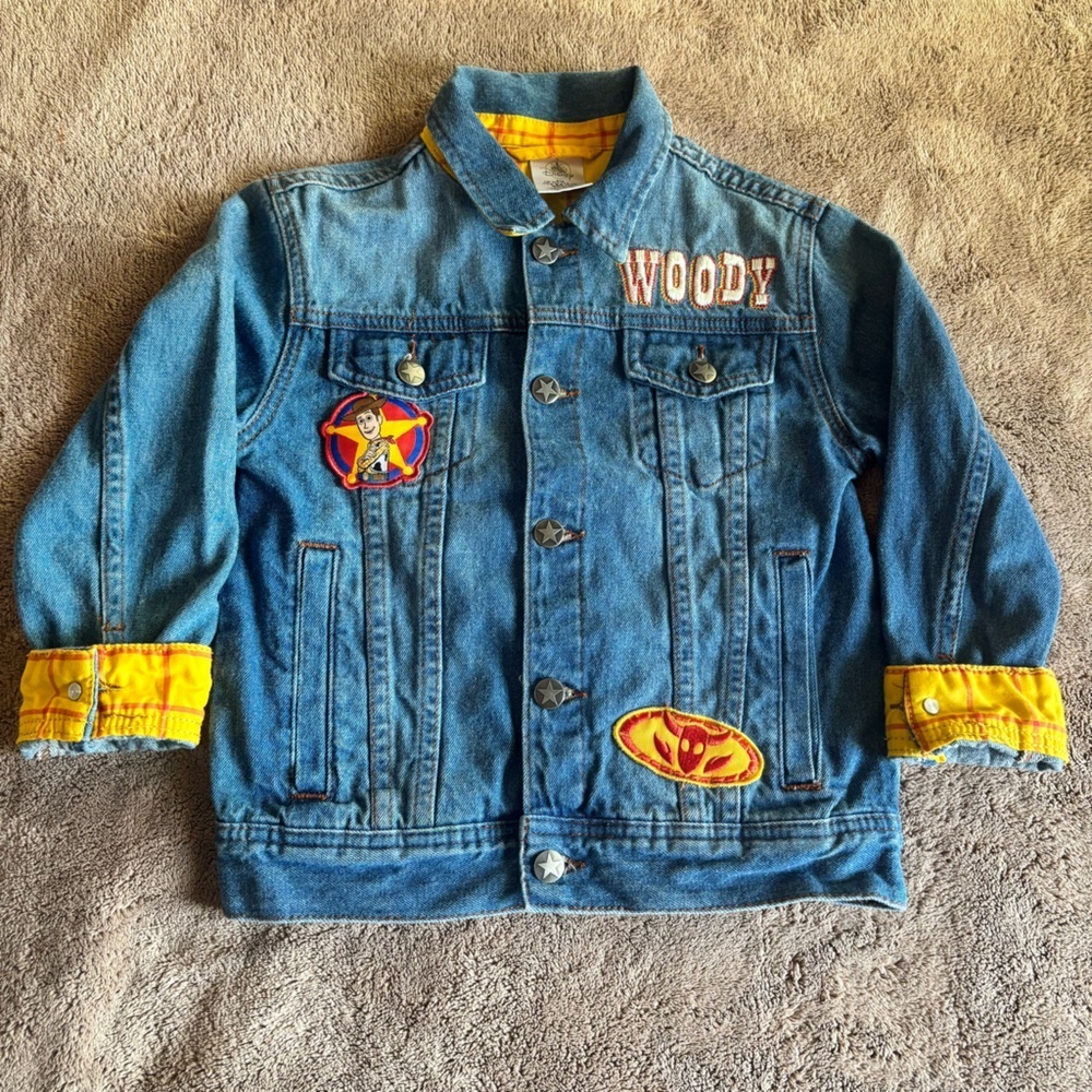 Disney Pixar Toy Story Woody denim jacket. size5-6 - Picture 10 of 12